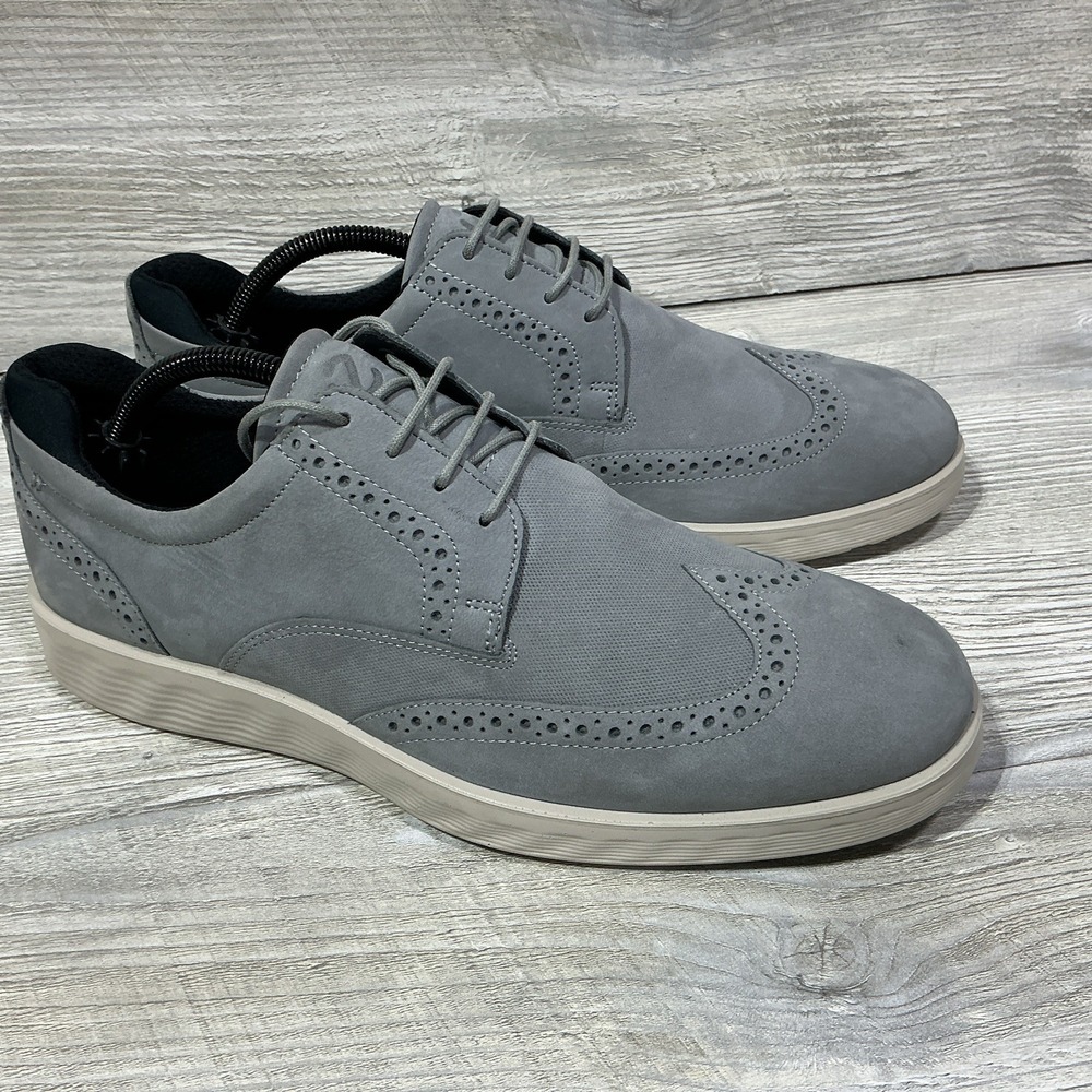 ECCO S Lite Hybrid Wild Dove Grey Oxford Wingtip Shoes EU 42 Men's 8 - 8.5  US